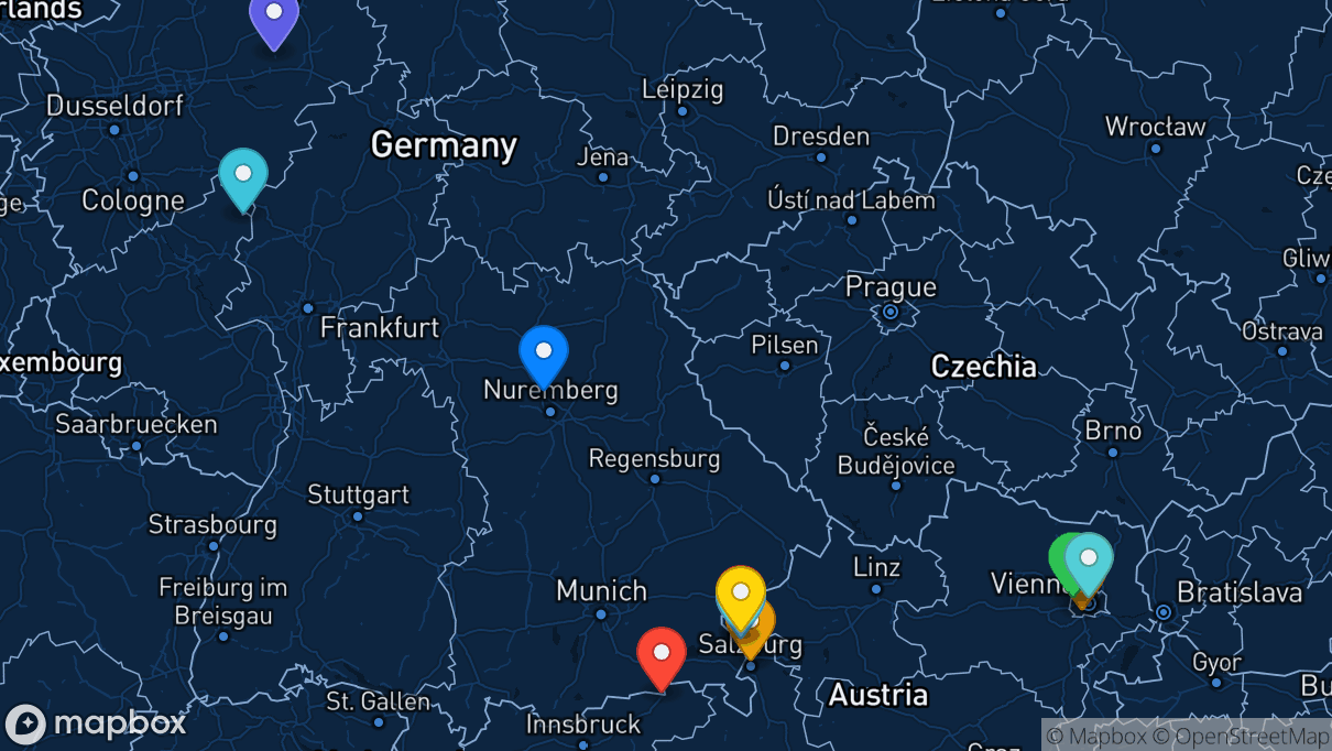 Map of company locations