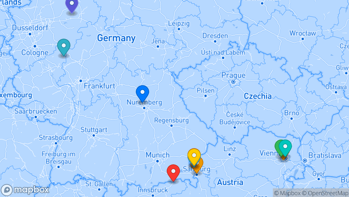 Map of company locations