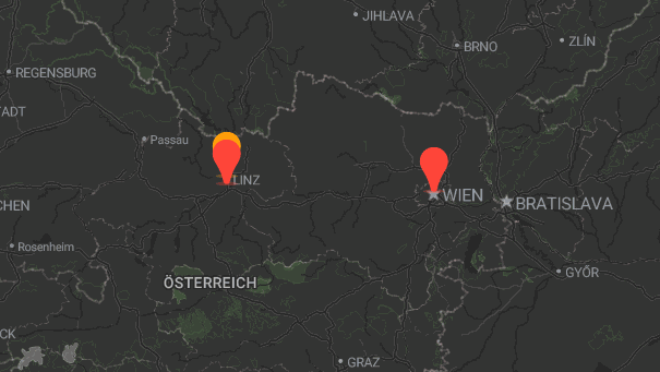 Map of company locations