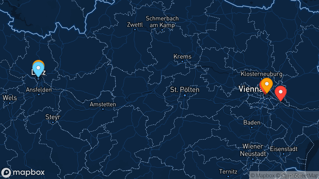 Map of company locations