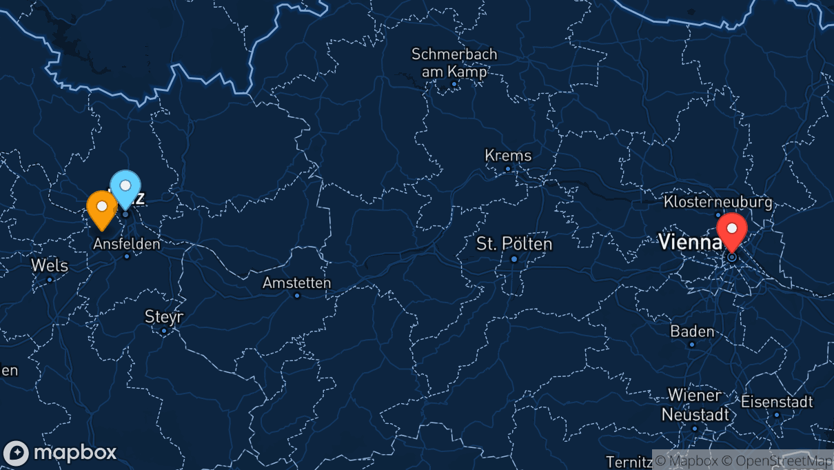 Map of company locations