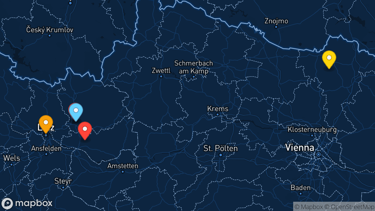 Map of company locations