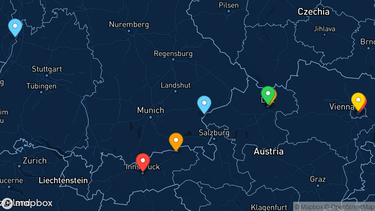 Map of company locations