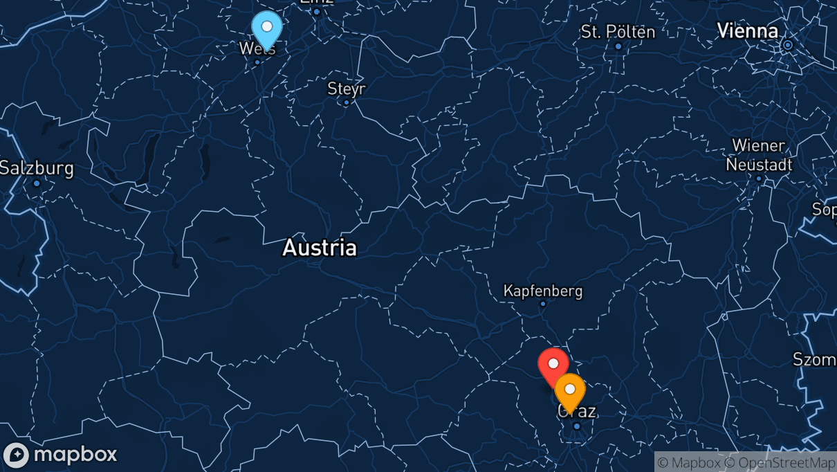 Map of company locations