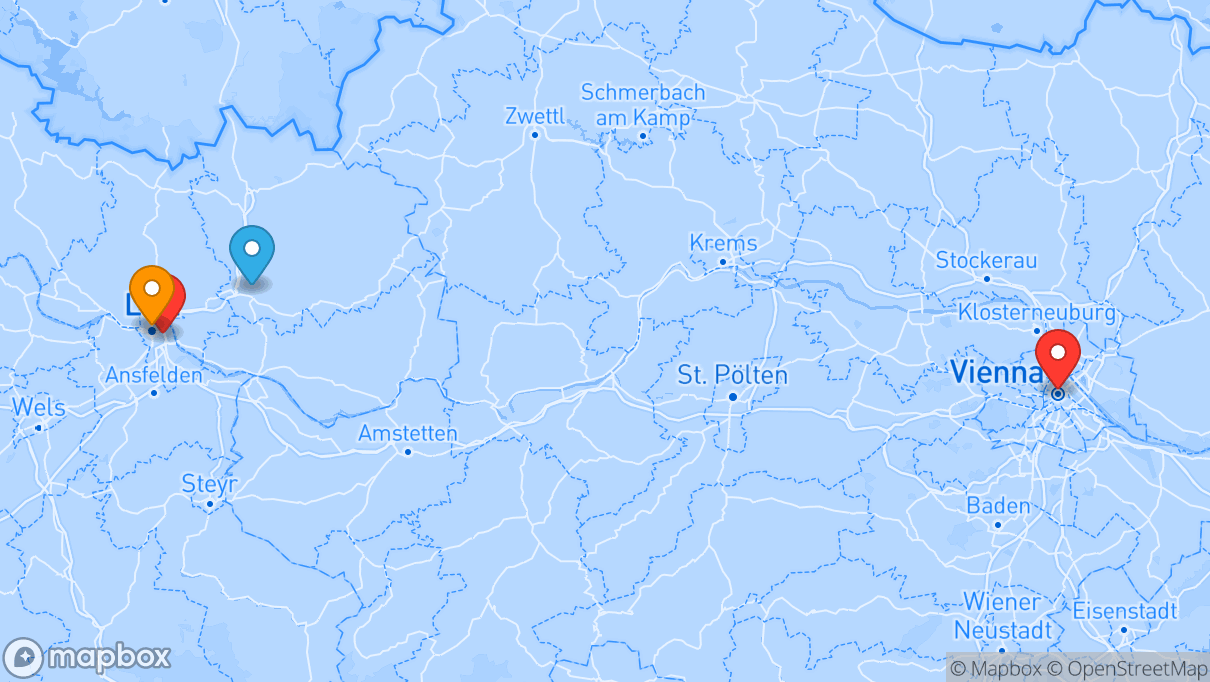 Map of company locations