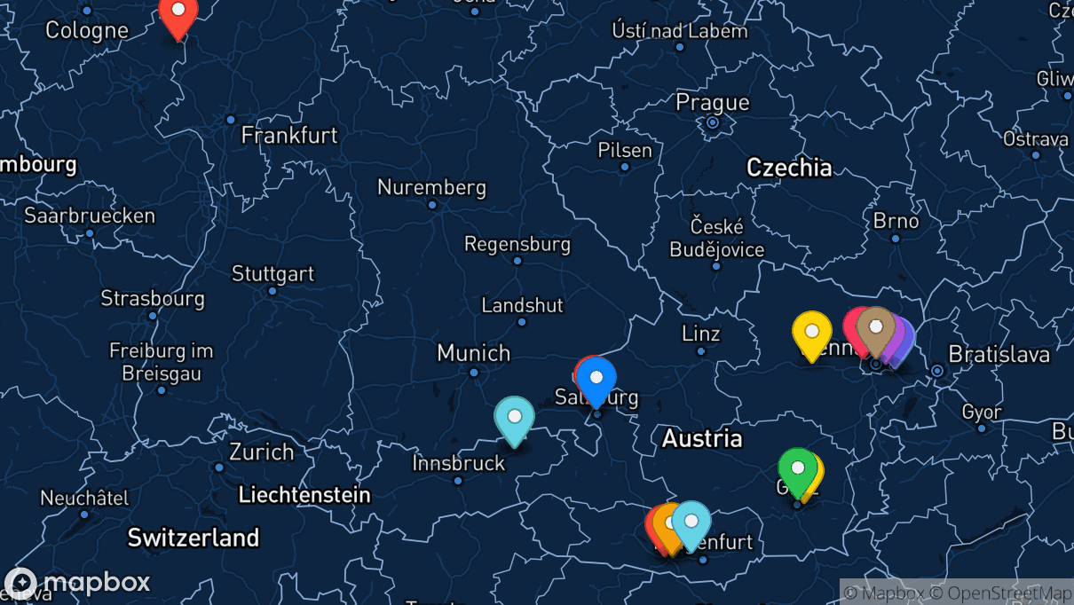 Map of company locations