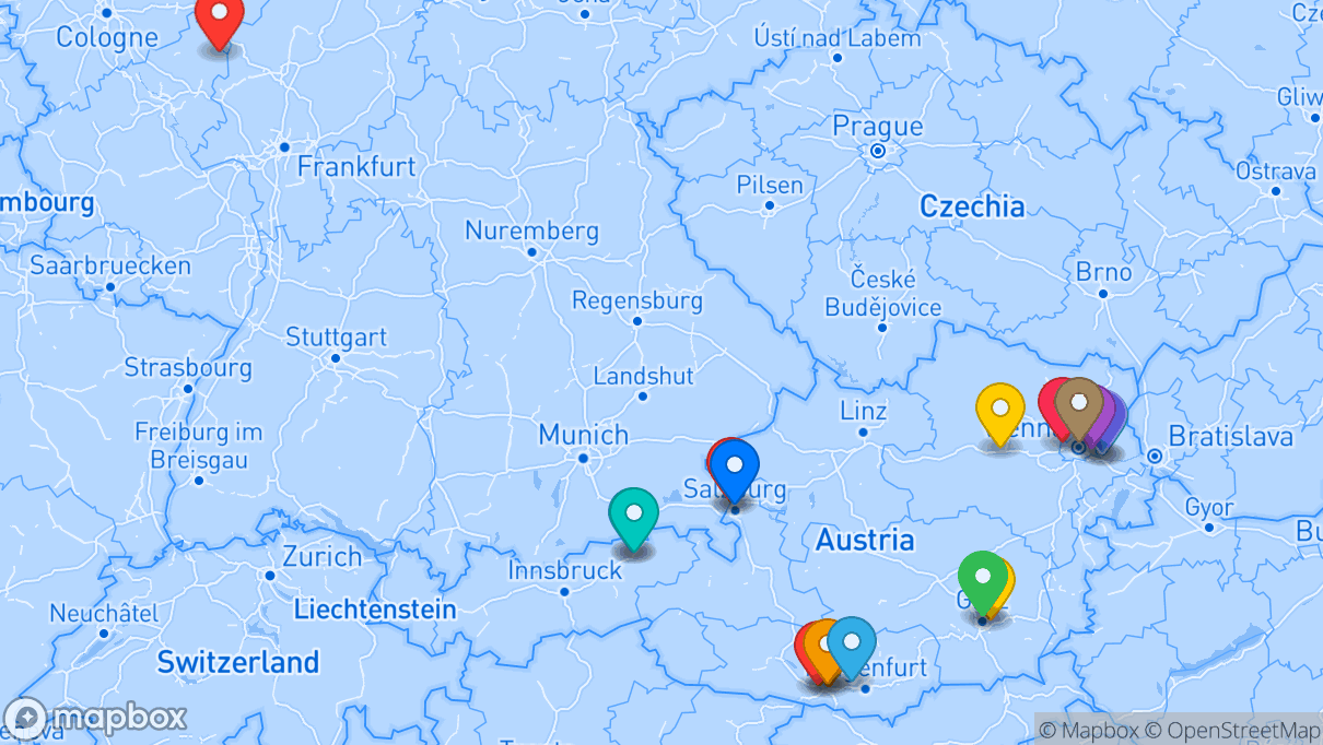 Map of company locations