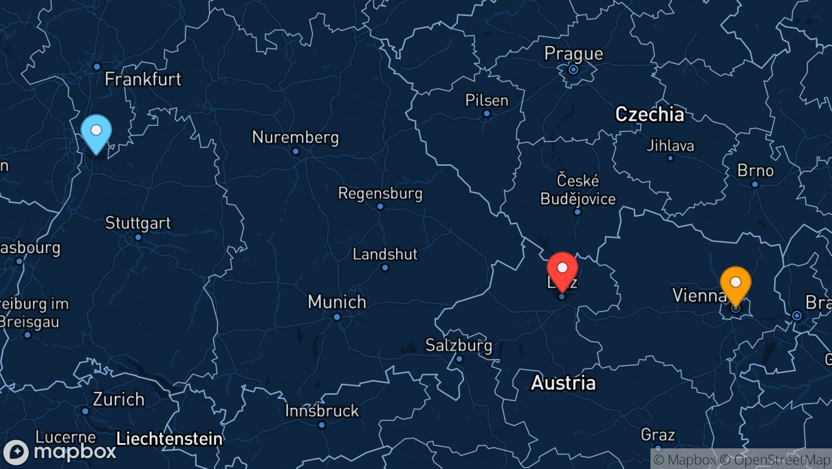 Map of company locations