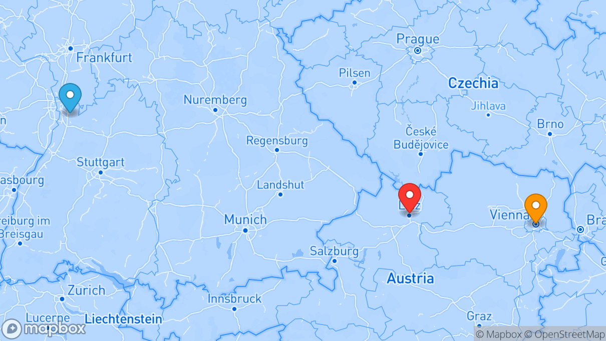 Map of company locations