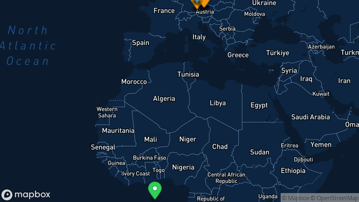 Map of company locations