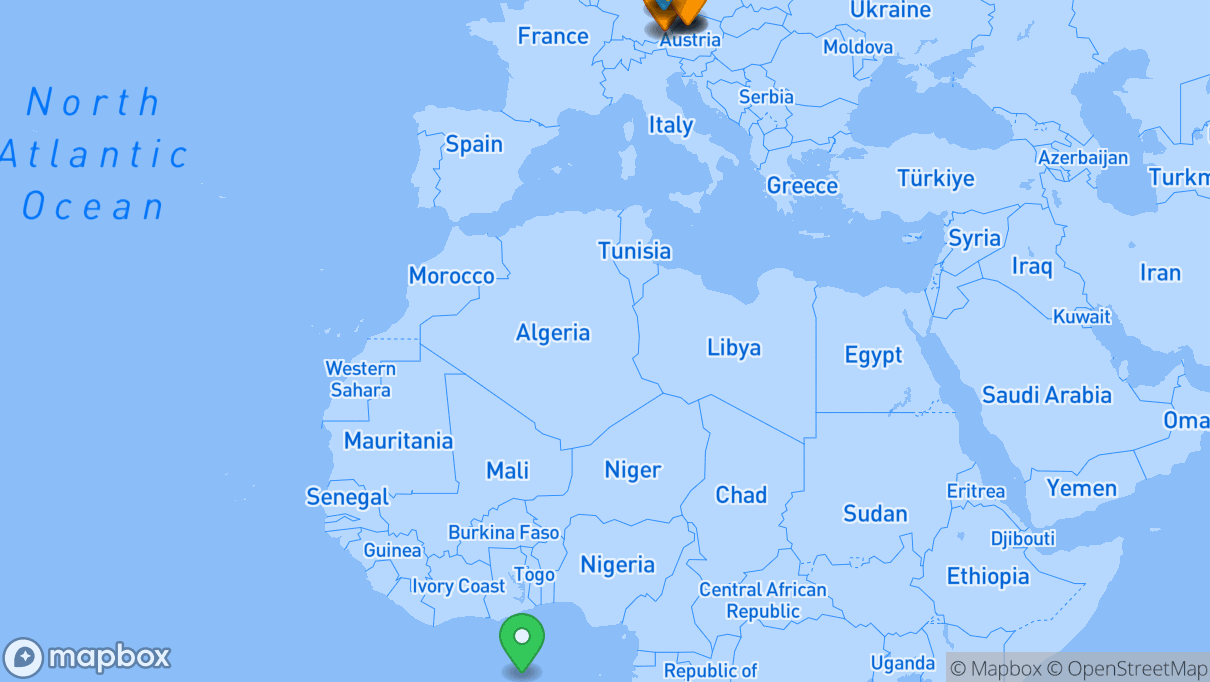 Map of company locations