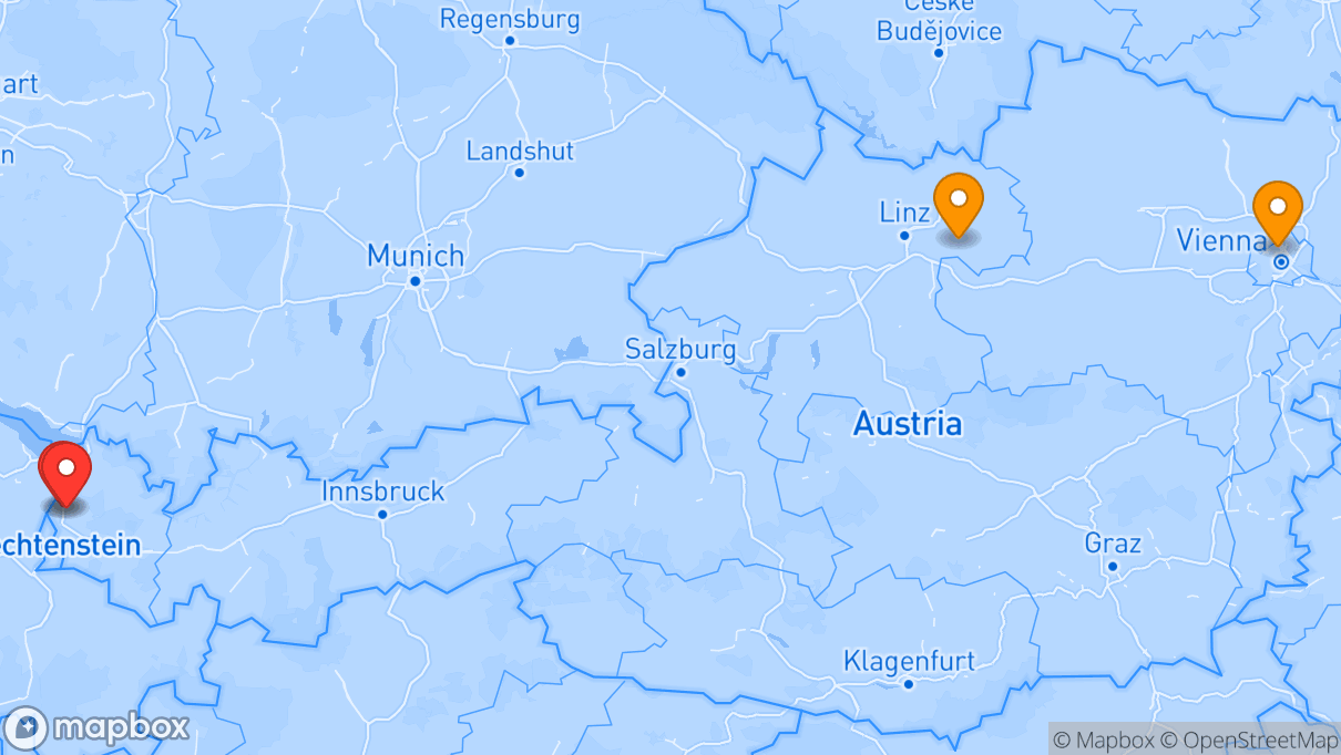 Map of company locations
