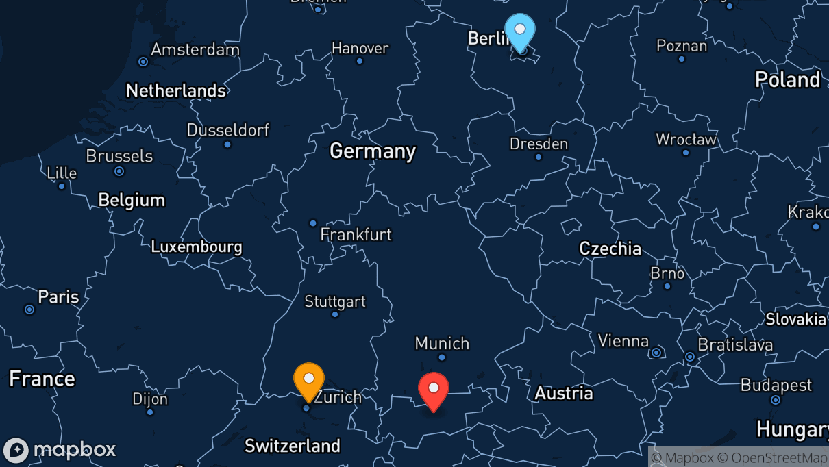 Map of company locations