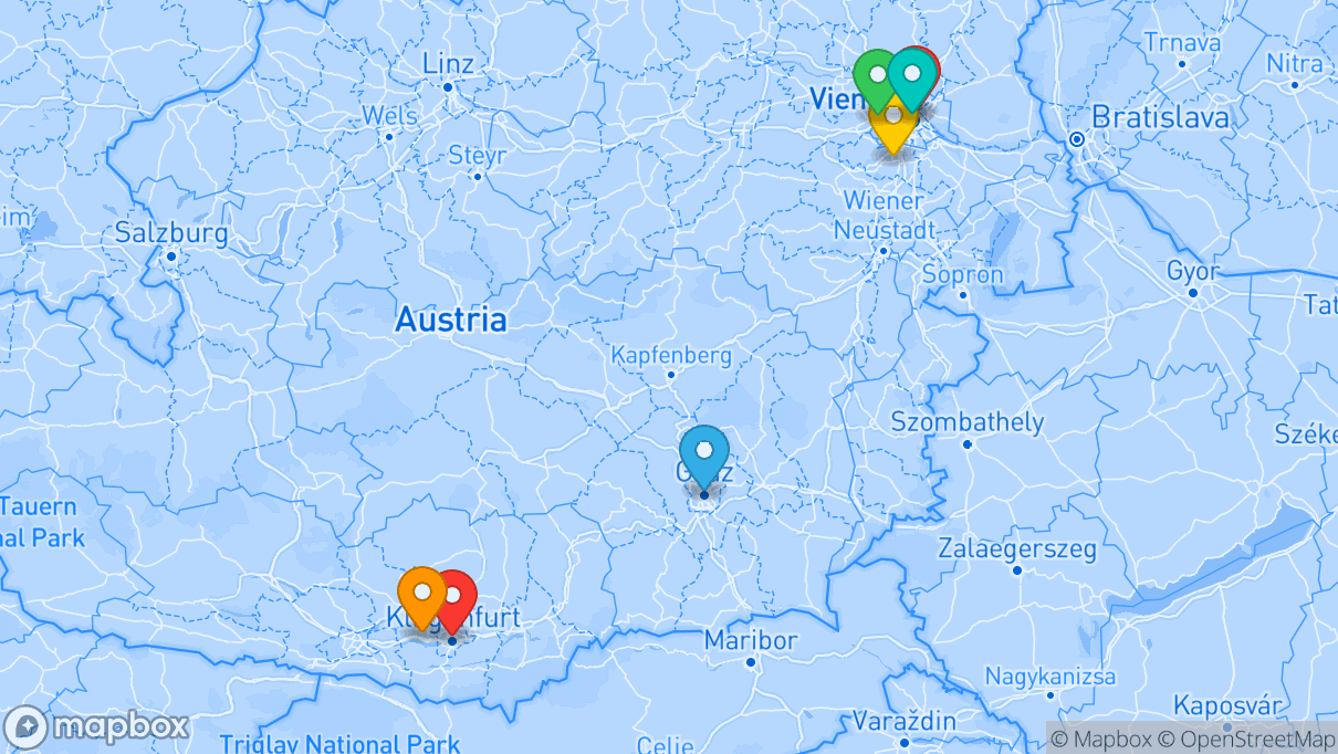 Map of company locations