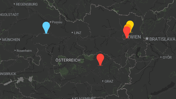 Map of company locations