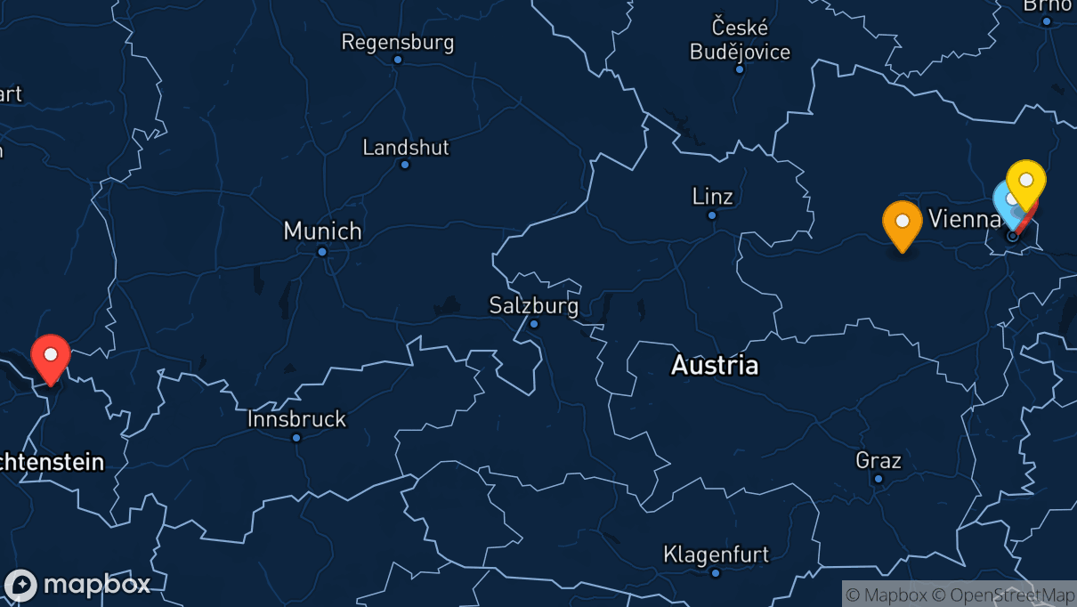 Map of company locations