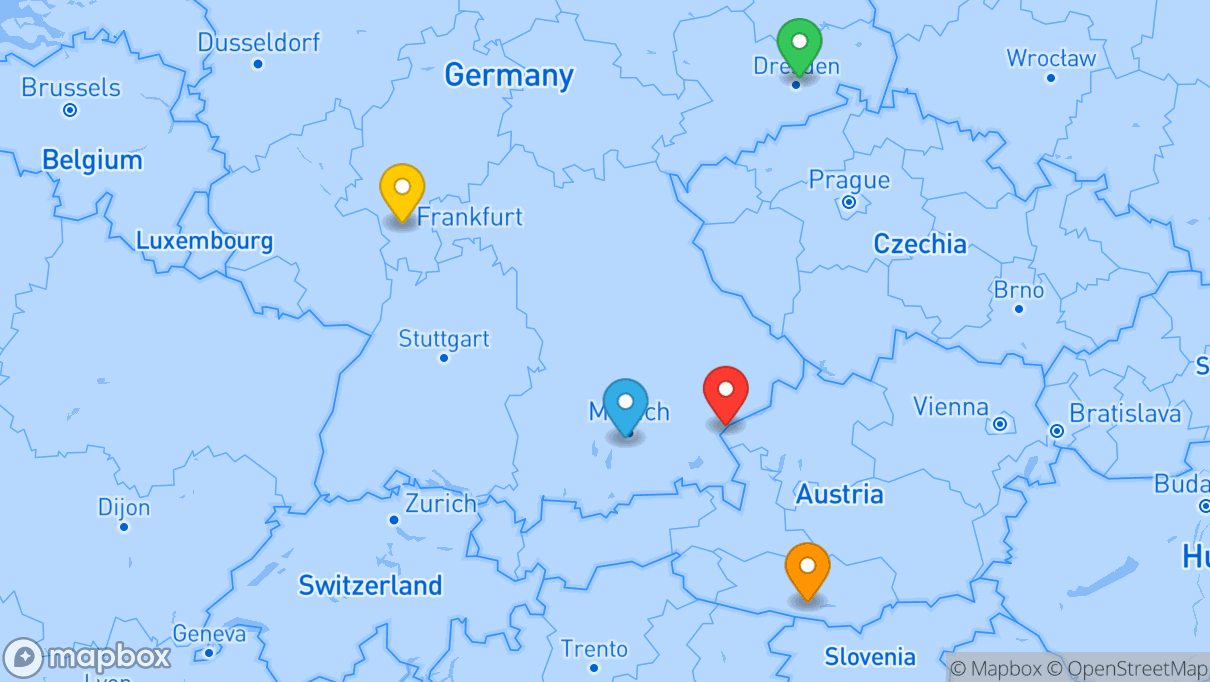 Map of company locations