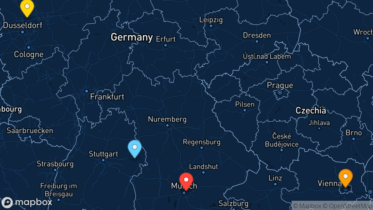 Map of company locations