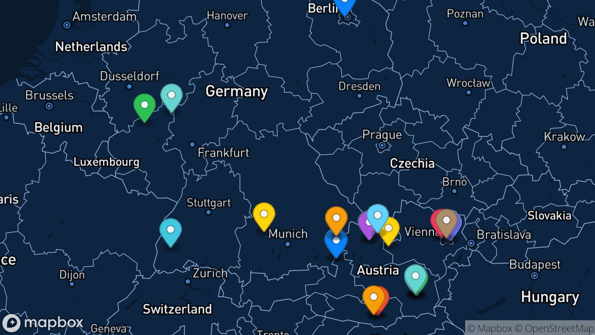 Map of company locations