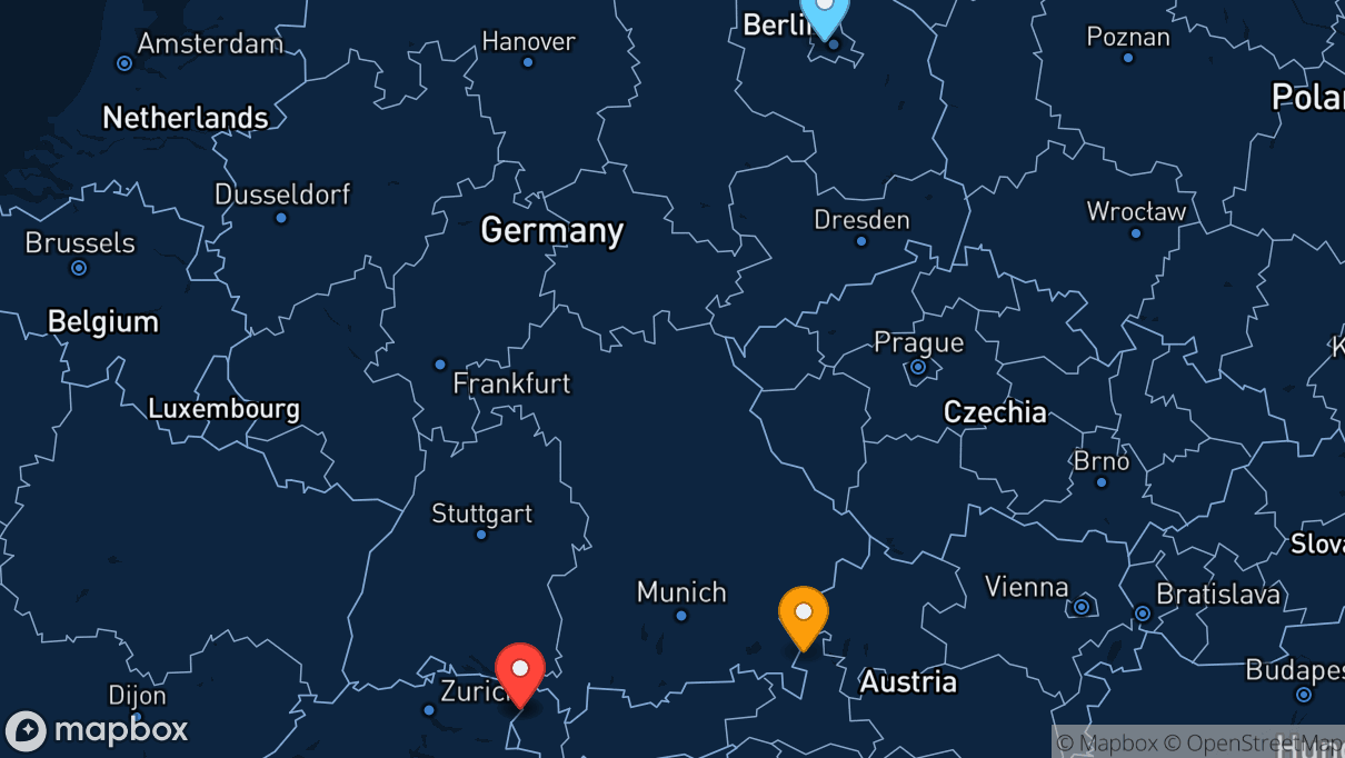 Map of company locations