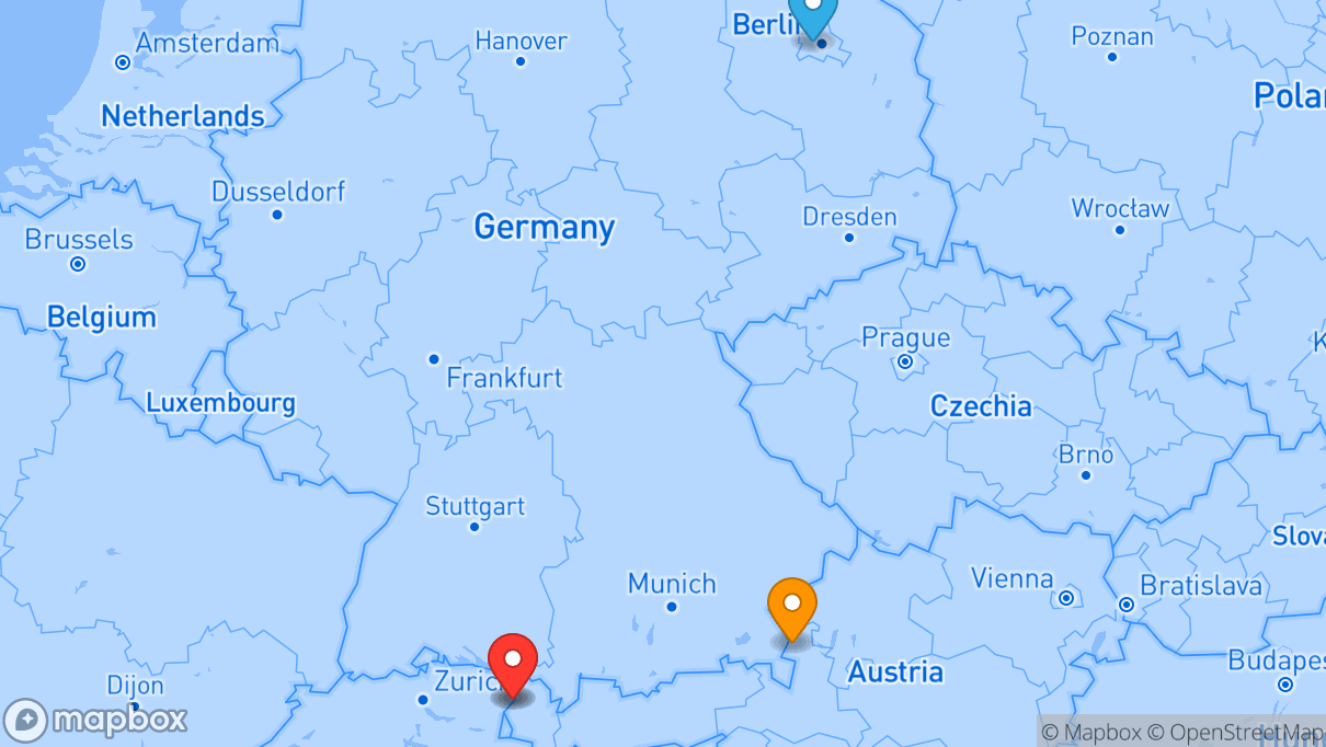 Map of company locations