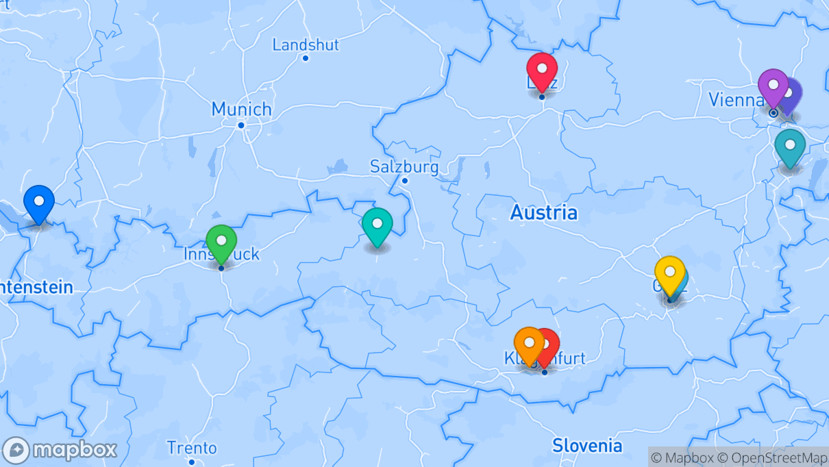 Map of company locations