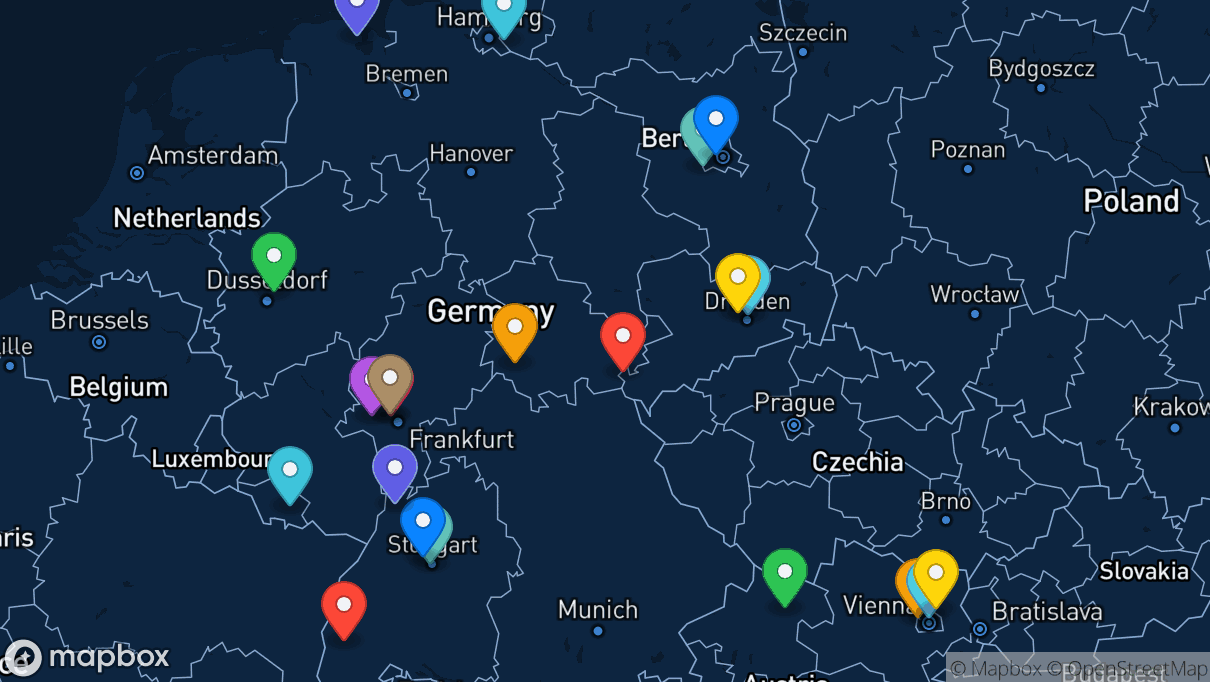 Map of company locations