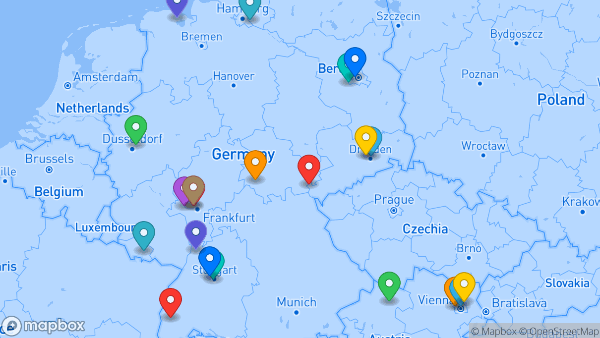Map of company locations