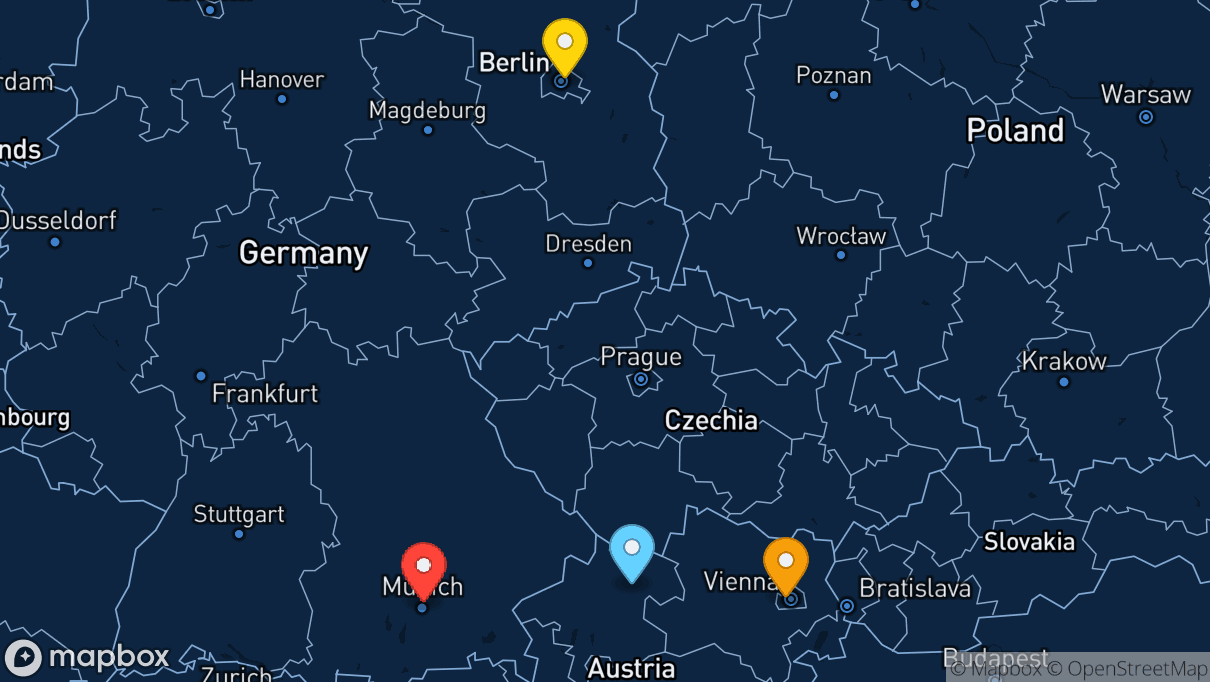 Map of company locations