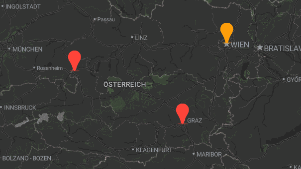 Map of company locations