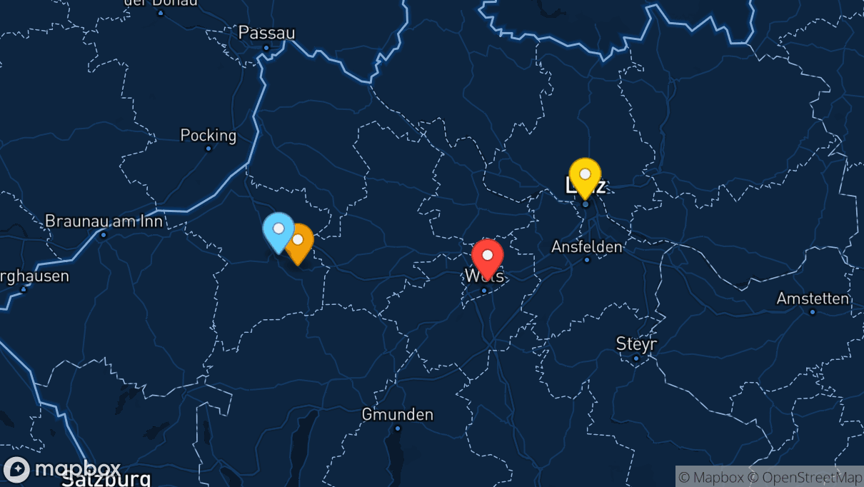 Map of company locations