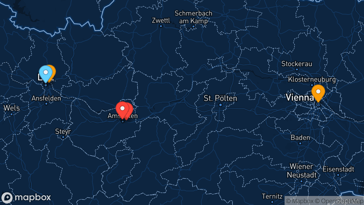 Map of company locations