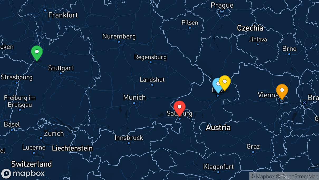 Map of company locations