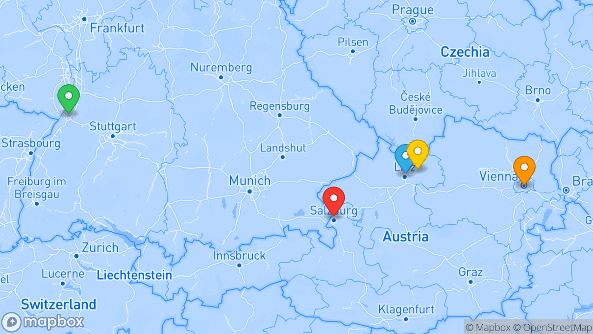 Map of company locations