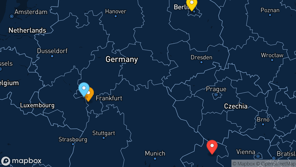 Map of company locations