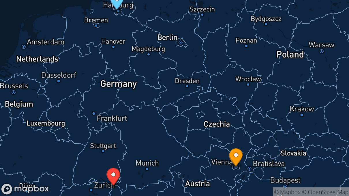 Map of company locations