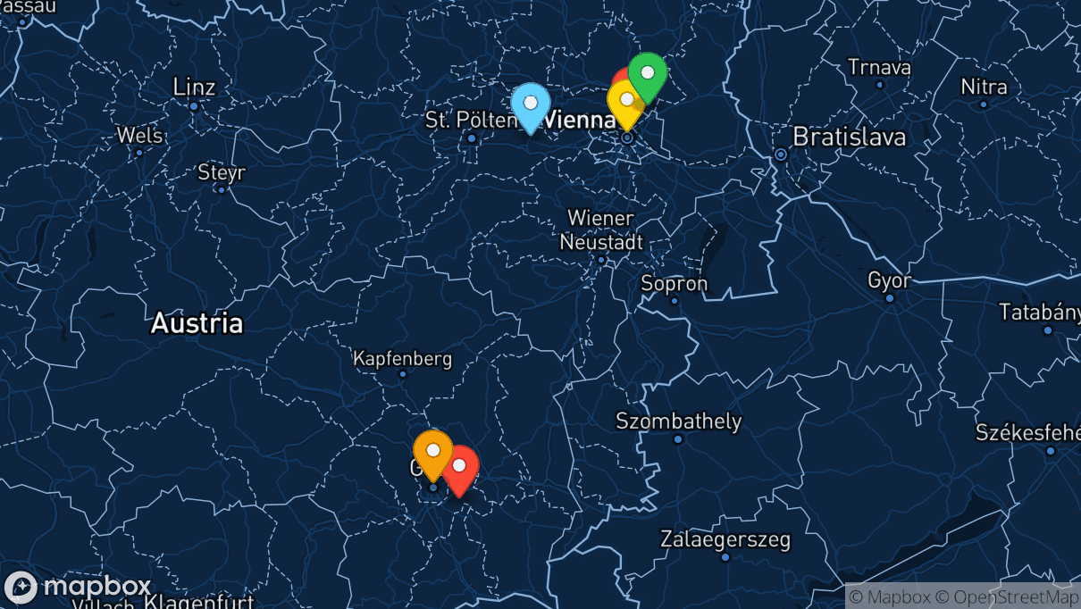 Map of company locations