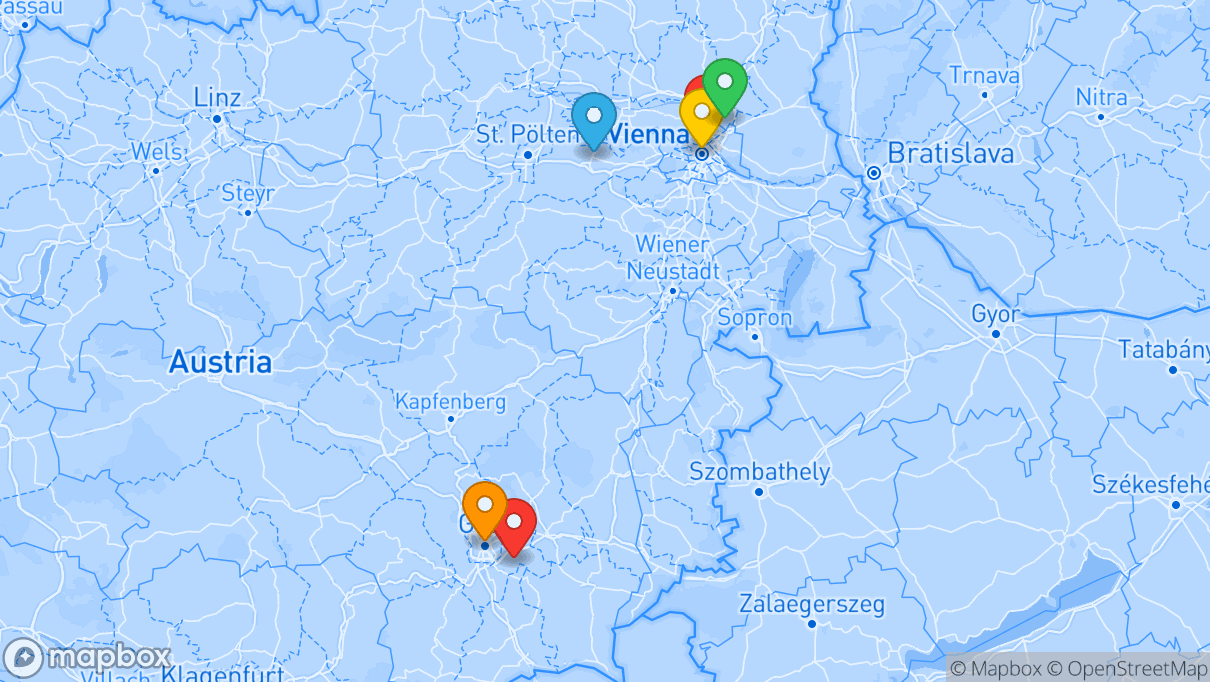 Map of company locations