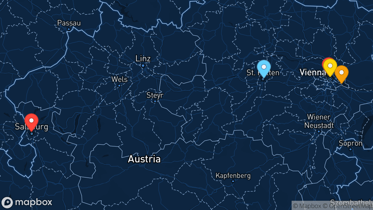 Map of company locations