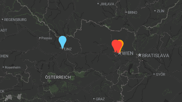 Map of company locations