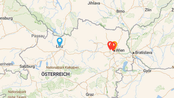 Map of company locations