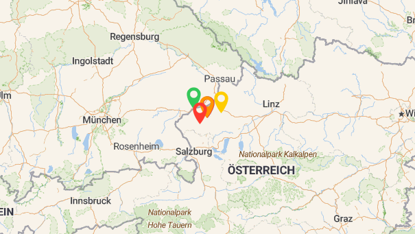 Map of company locations