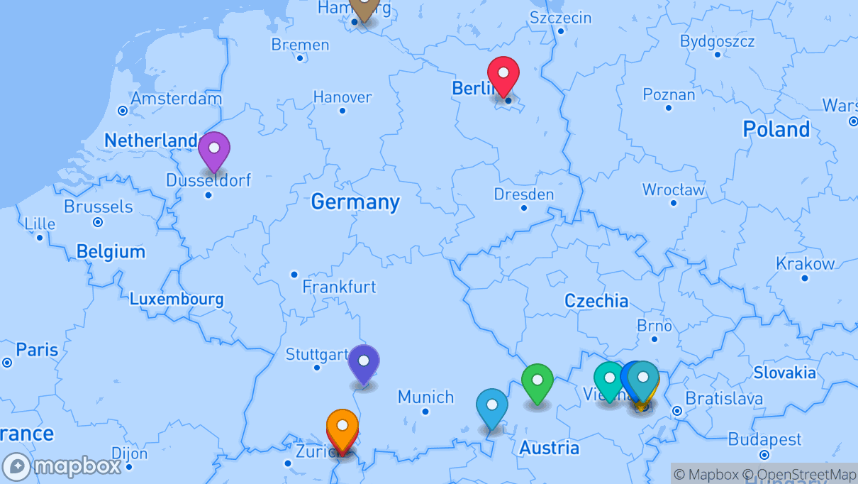 Map of company locations