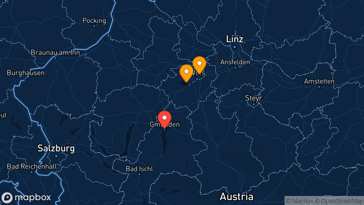Map of company locations