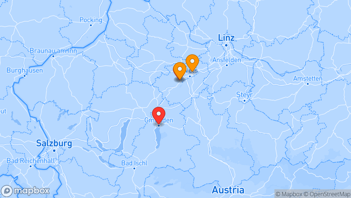 Map of company locations