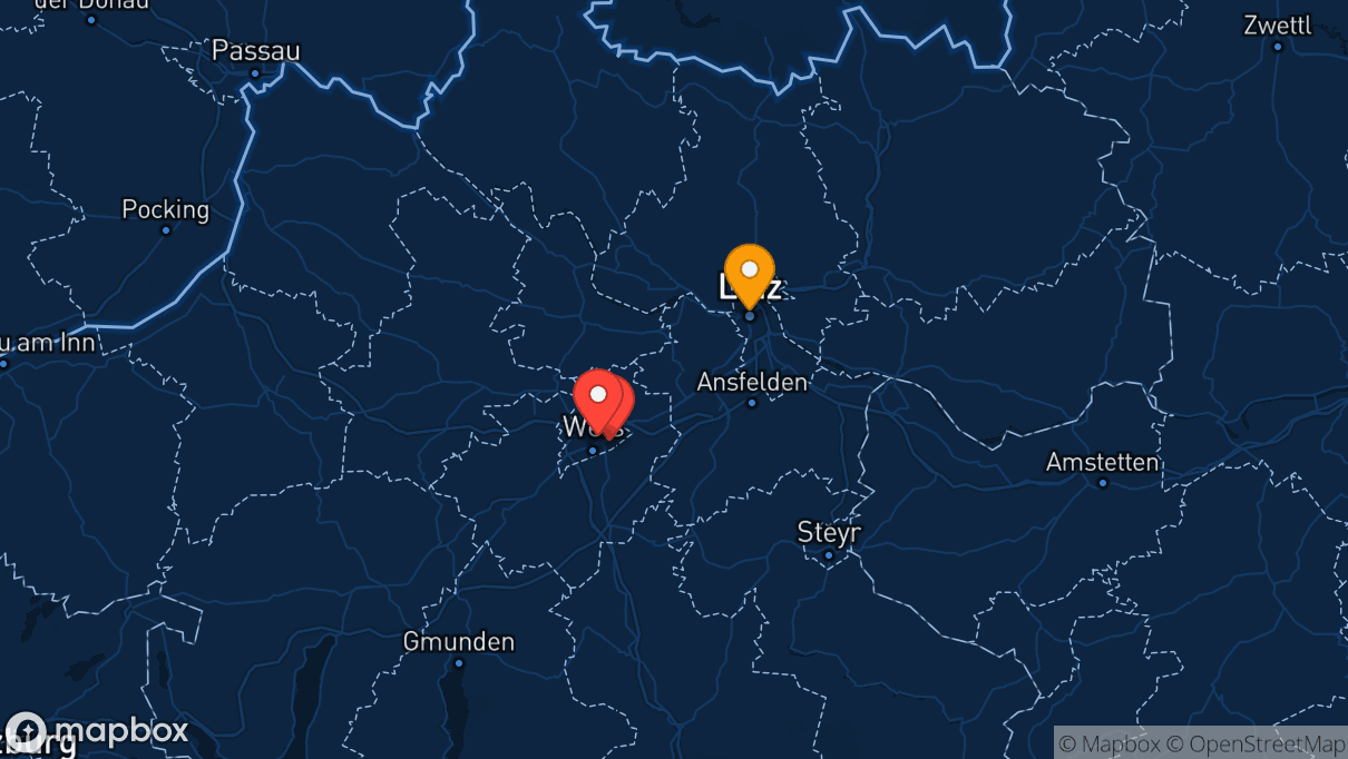 Map of company locations