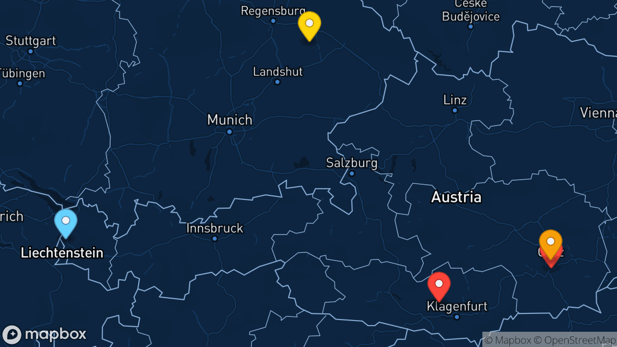 Map of company locations