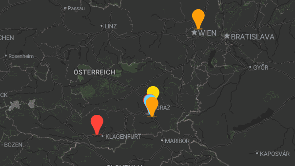 Map of company locations