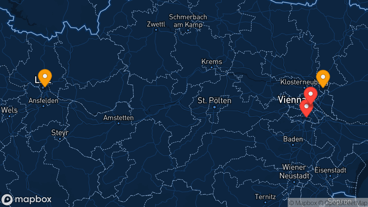 Map of company locations