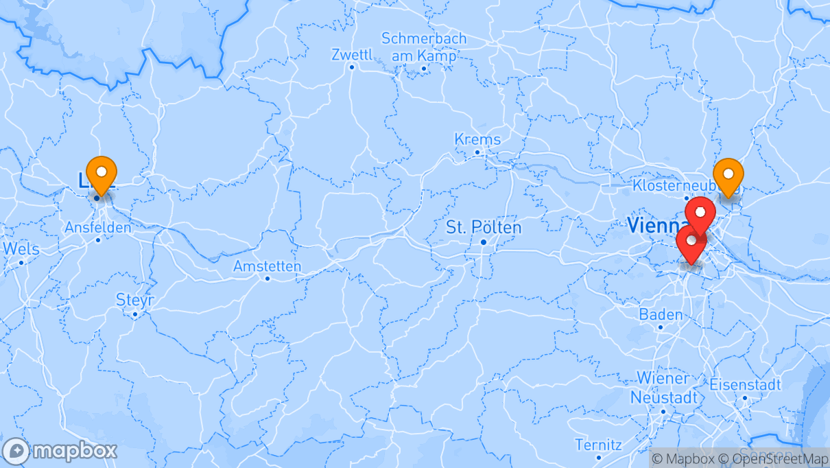 Map of company locations